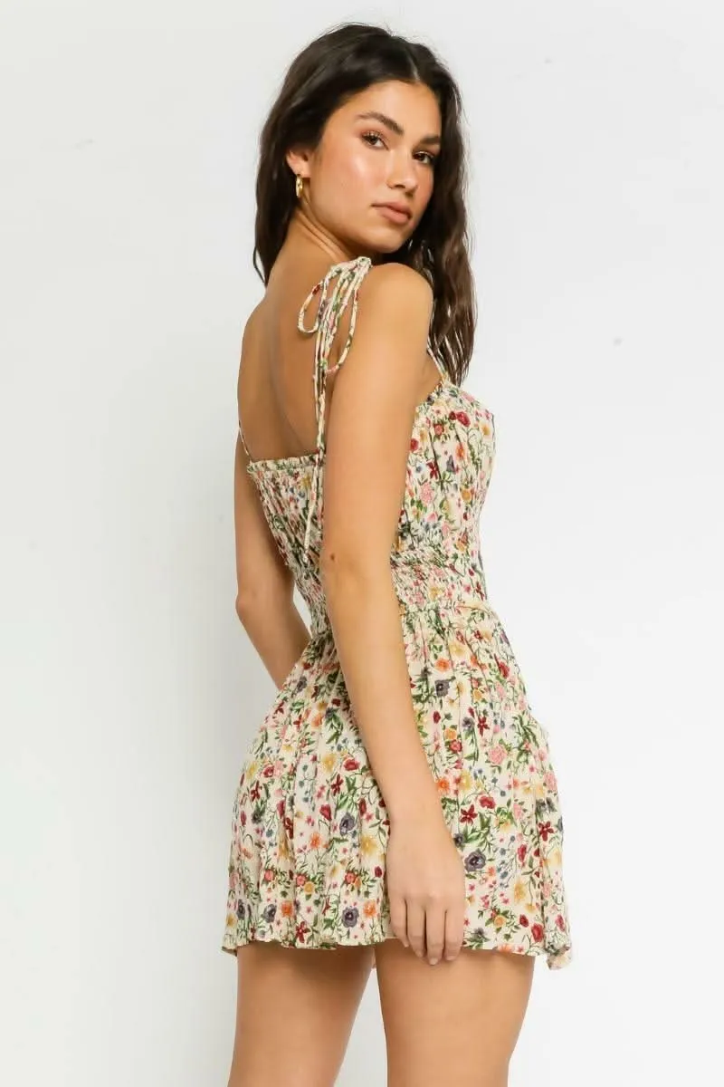 Riley Poppy Fields Floral Print Mini Dress sold by Boho Pink product image thumbnail 2