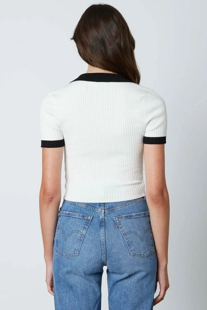 All The Preppy Vibes White Pollo Top sold by Boho Pink product image thumbnail 2