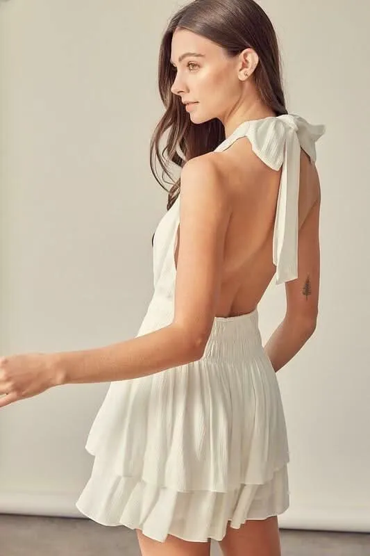 Tracie White Halter Romper sold by Boho Pink product image thumbnail 5