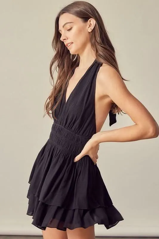 Tracie Black Halter Romper sold by Boho Pink product image thumbnail 5
