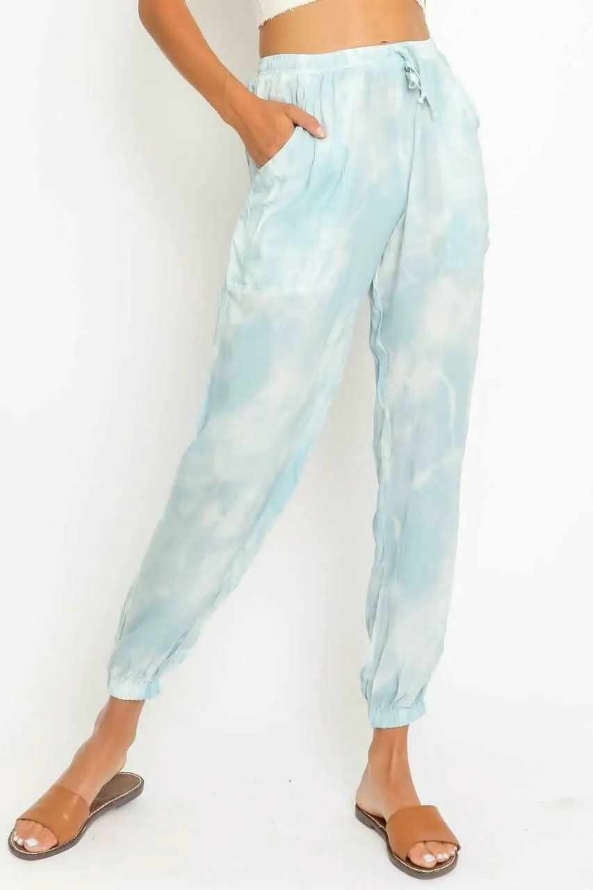 Alice Light Blue Tie-Dye Jogger Pants sold by Boho Pink product image thumbnail 3