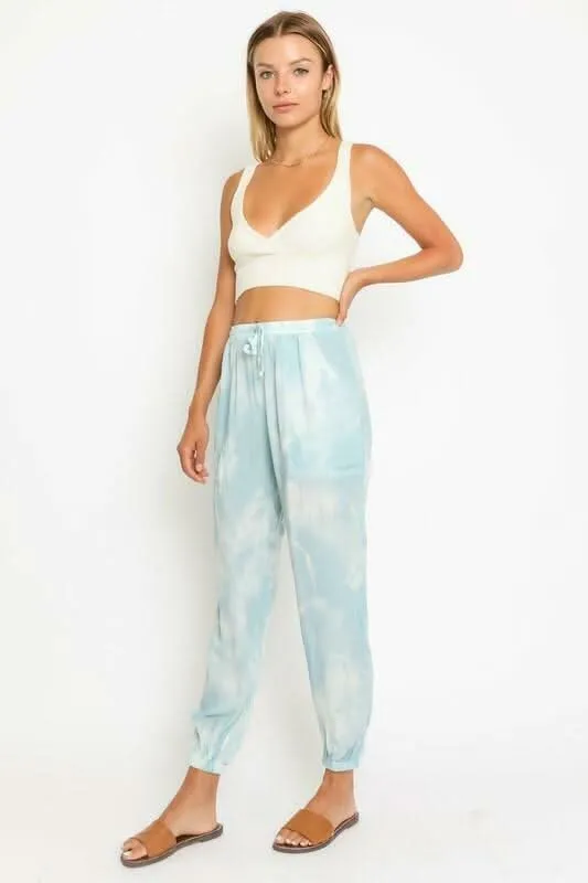Alice Light Blue Tie-Dye Jogger Pants sold by Boho Pink product image thumbnail 4