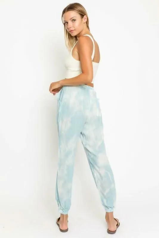 Alice Light Blue Tie-Dye Jogger Pants sold by Boho Pink product image thumbnail 2
