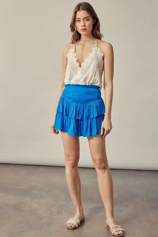 Monaco Blue Ruffled Skort sold by Boho Pink product image thumbnail 2