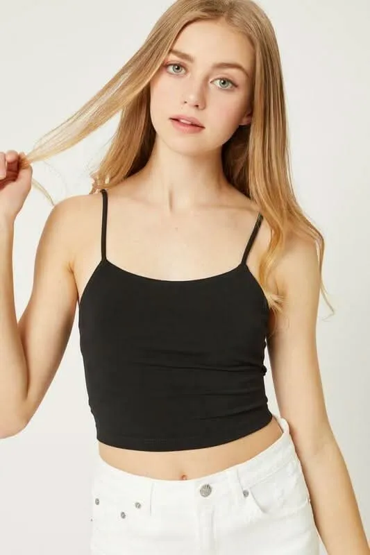 Antonia Black Backless Cami Crop Top sold by Boho Pink