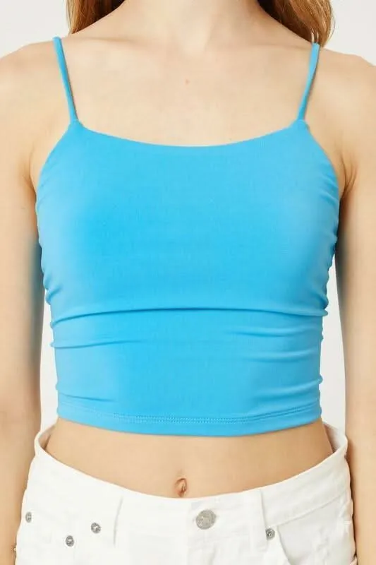 Antonia Turquoise Blue Backless Cami Crop Top sold by Boho Pink product image thumbnail 4