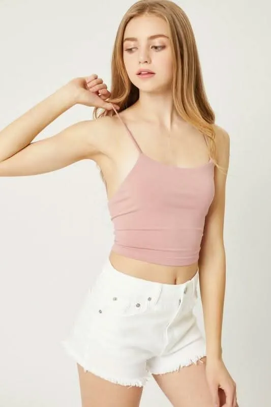 Antonia Mauve Pink Backless Cami Crop Top sold by Boho Pink product image thumbnail 2