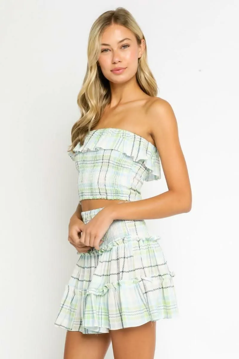 Take Me With You Green Plaid Two-Piece Dress sold by Boho Pink product image thumbnail 4