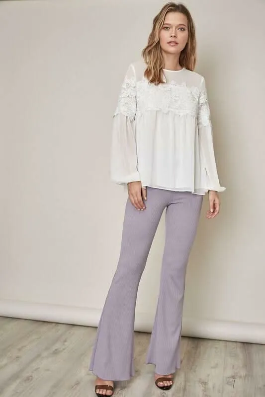 Priscilla White Lace Long Sleeve Blouse sold by Boho Pink product image thumbnail 5
