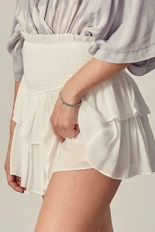Moonlight White Ruffled Mini Skirt sold by Boho Pink product image thumbnail 4