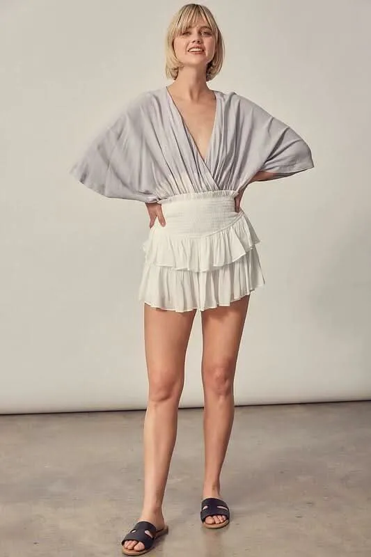 Moonlight White Ruffled Mini Skirt sold by Boho Pink product image thumbnail 3