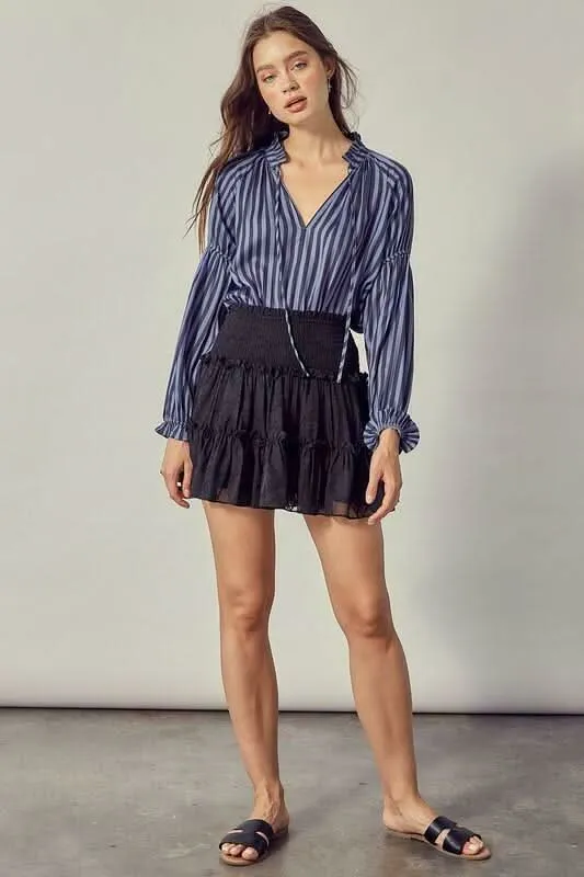 True To You Black Floral Mini Skirt sold by Boho Pink