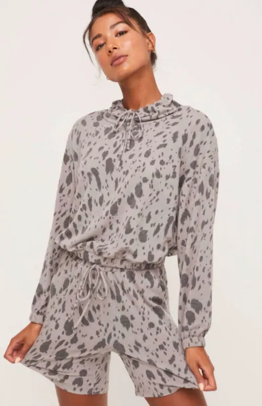 Just Chill Grey Leopard Print Set sold by Boho Pink