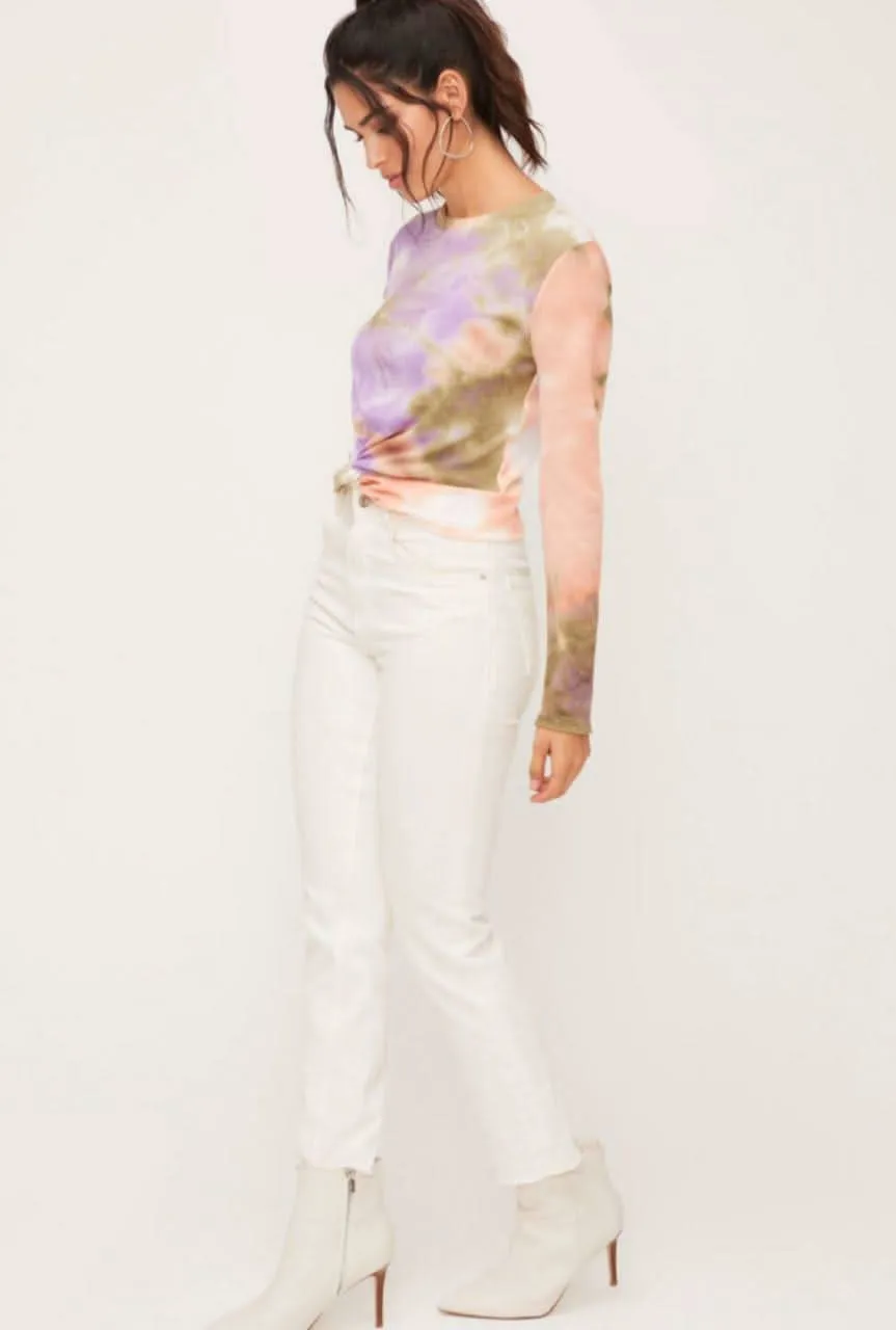 I Know You Do Peach and Olive Tie-Dye Twist Top sold by Boho Pink product image thumbnail 3