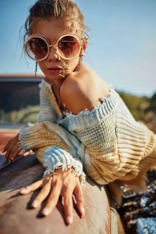 Easy Vibes Blue Tie-Dye Snag Sweater sold by Boho Pink