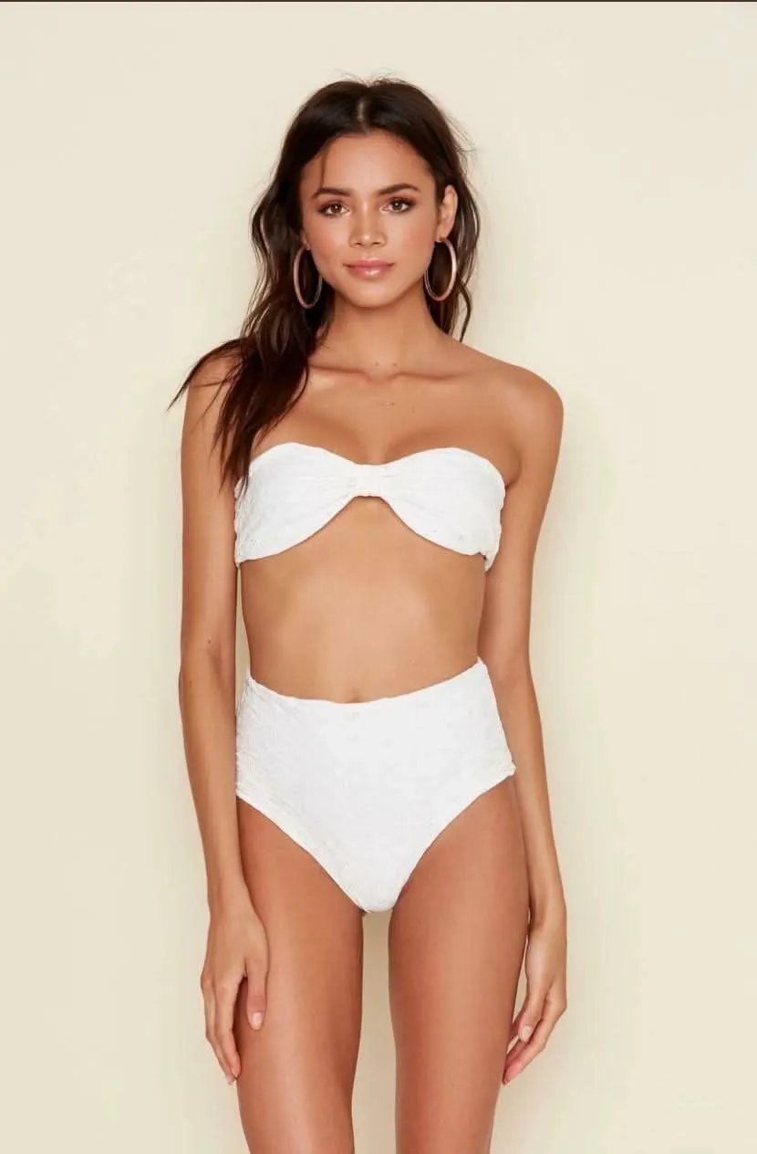 Seashore Ivory Eyelet Bikini Top sold by Boho Pink product image thumbnail 3