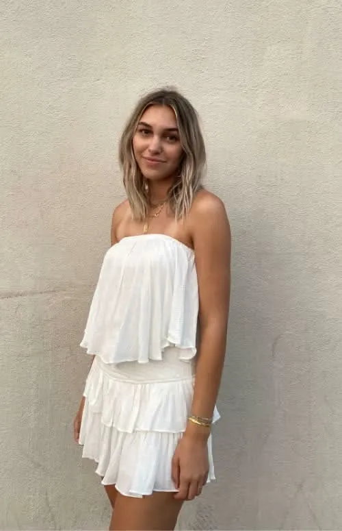 Monaco White Strapless Romper sold by Boho Pink product image thumbnail 3