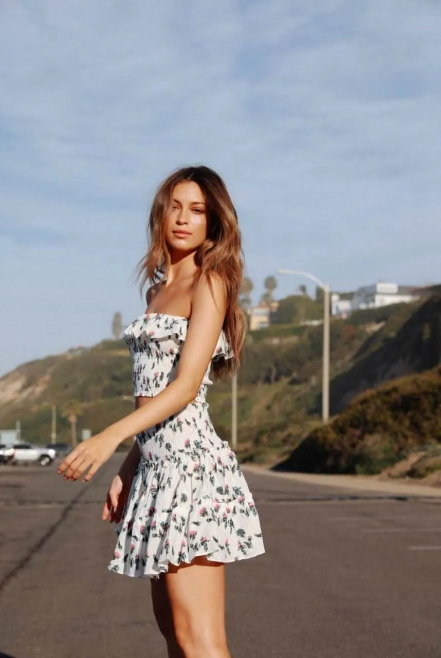 Take Me With You White Floral Two-Piece Dress sold by Boho Pink product image thumbnail 4