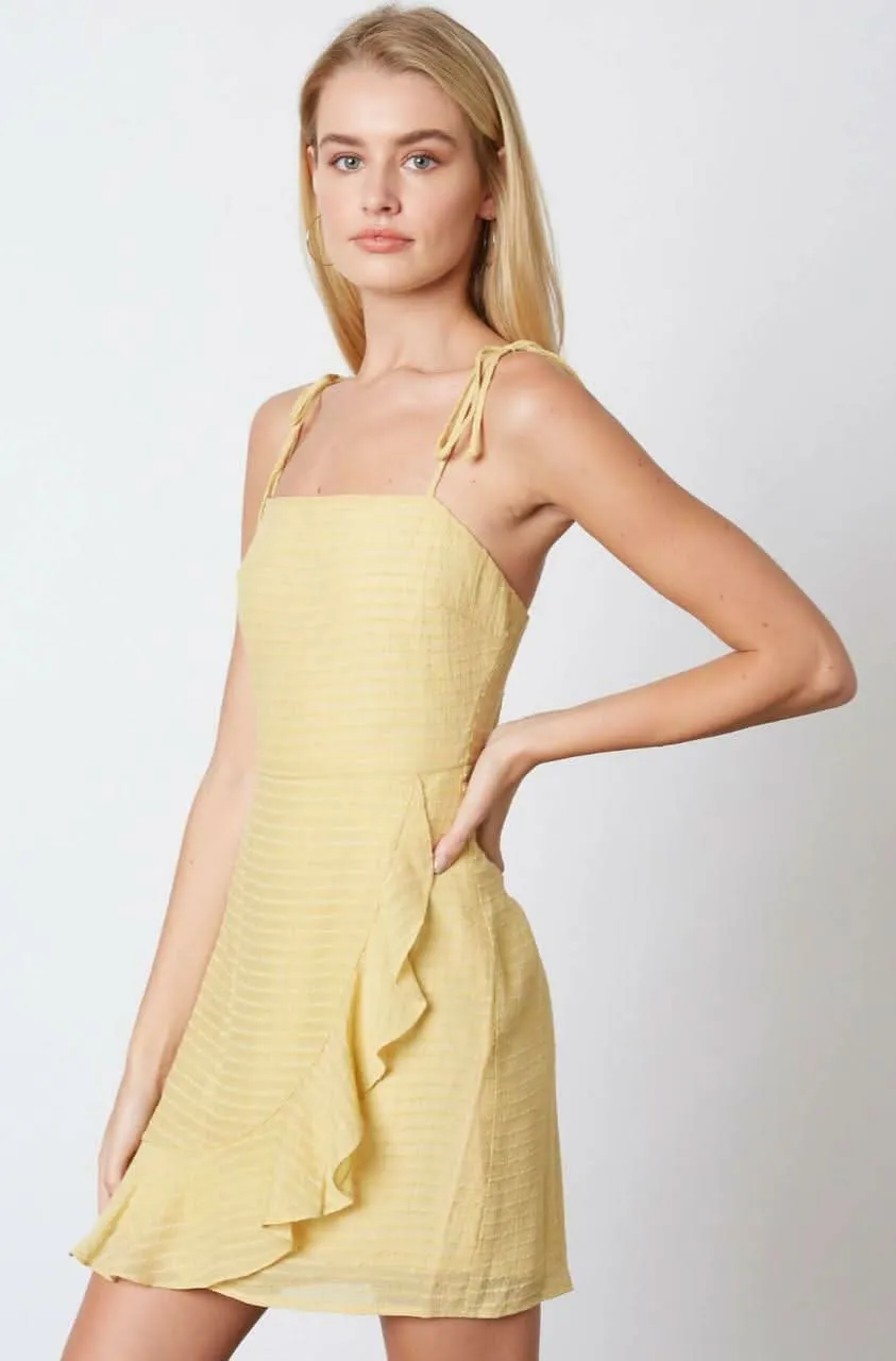 Ellie Yellow Ruffled Cami Mini Dress sold by Boho Pink product image thumbnail 4