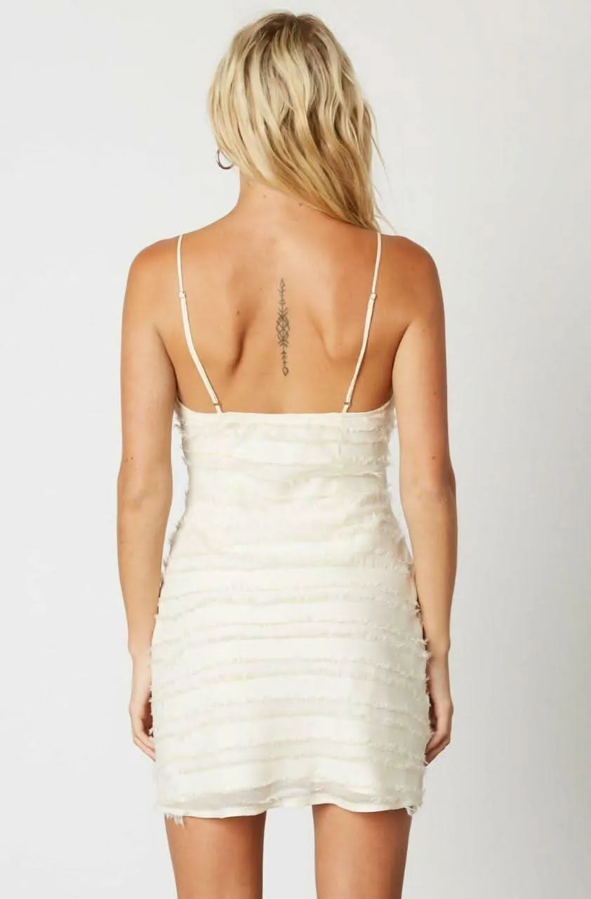 Jennifer Ivory Fringed Mini Dress sold by Boho Pink product image thumbnail 2