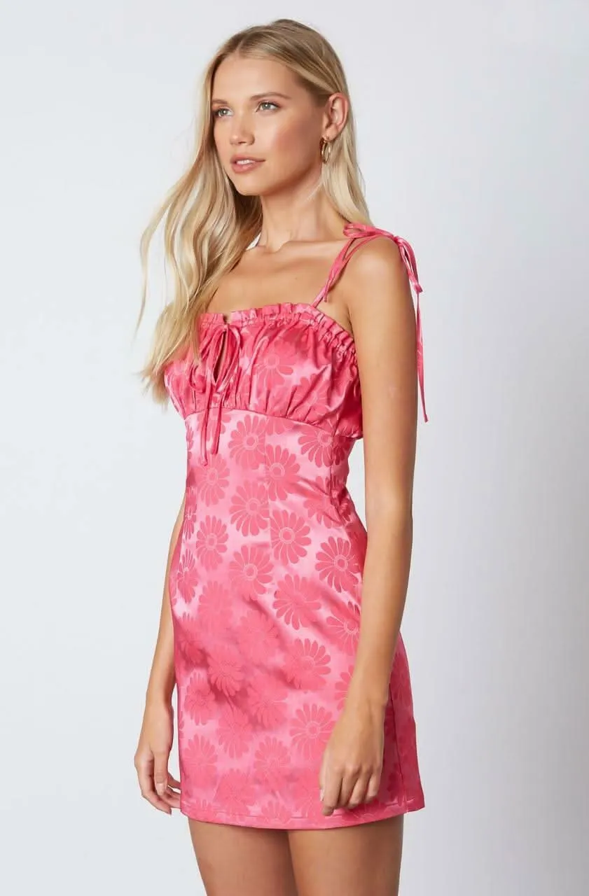 Newest Obsession Fuchsia Pink Floral Print Mini Dress sold by Boho Pink product image thumbnail 4