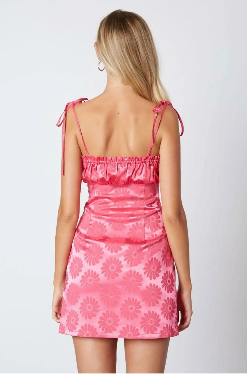 Newest Obsession Fuchsia Pink Floral Print Mini Dress sold by Boho Pink product image thumbnail 2