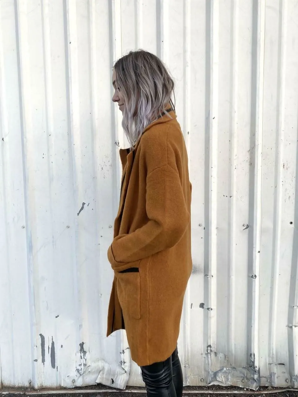 Fleet Street Camel Cardigan Sweater sold by Boho Pink product image thumbnail 4