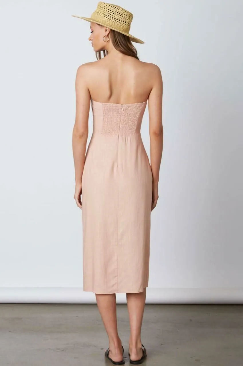 Bridget Blush Pink Strapless Midi Dress sold by Boho Pink product image thumbnail 2