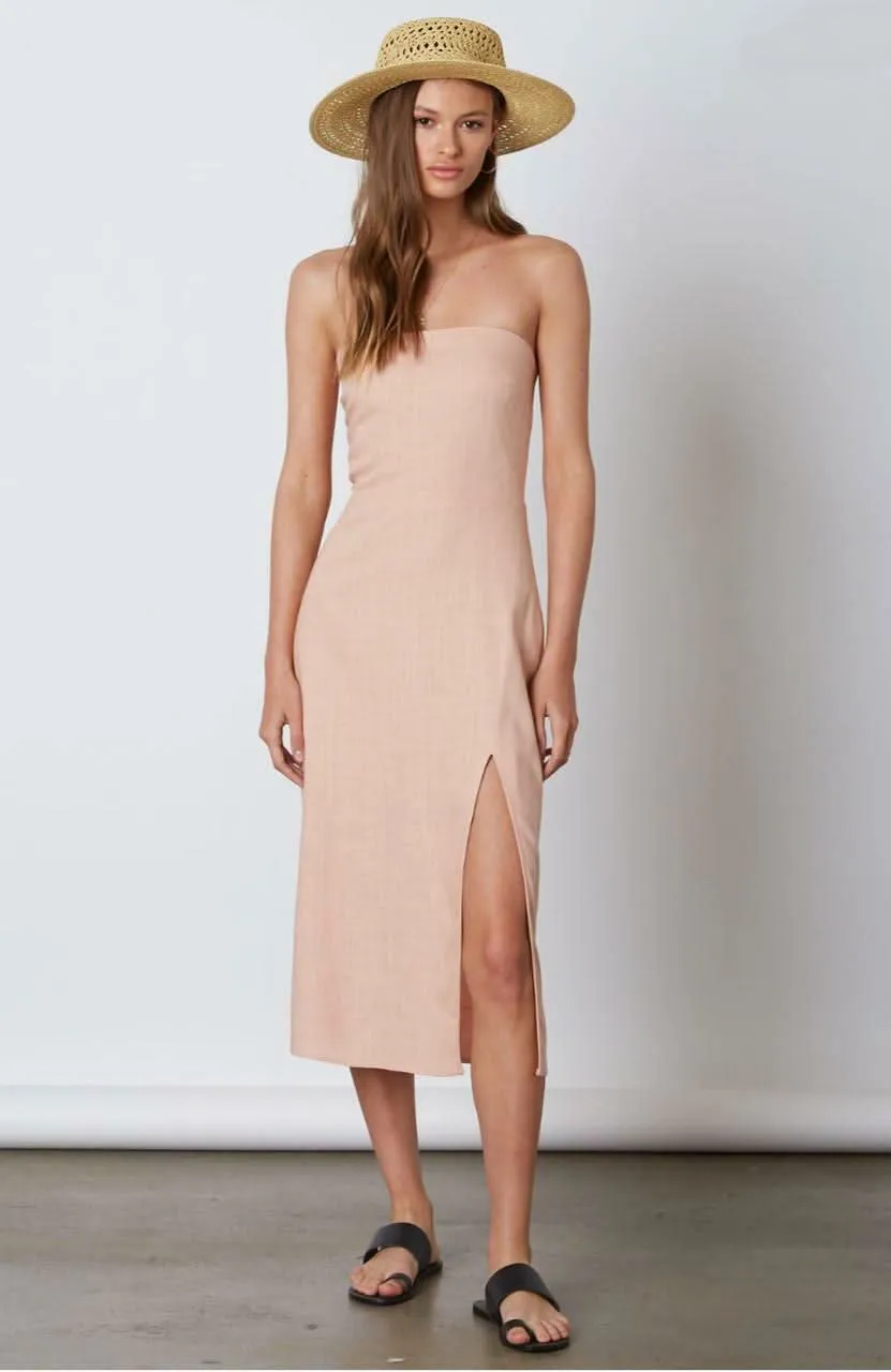 Bridget Blush Pink Strapless Midi Dress sold by Boho Pink product image thumbnail 3