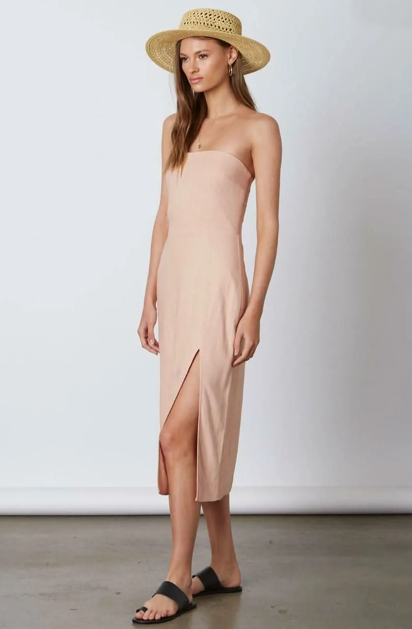 Bridget Blush Pink Strapless Midi Dress sold by Boho Pink product image thumbnail 4