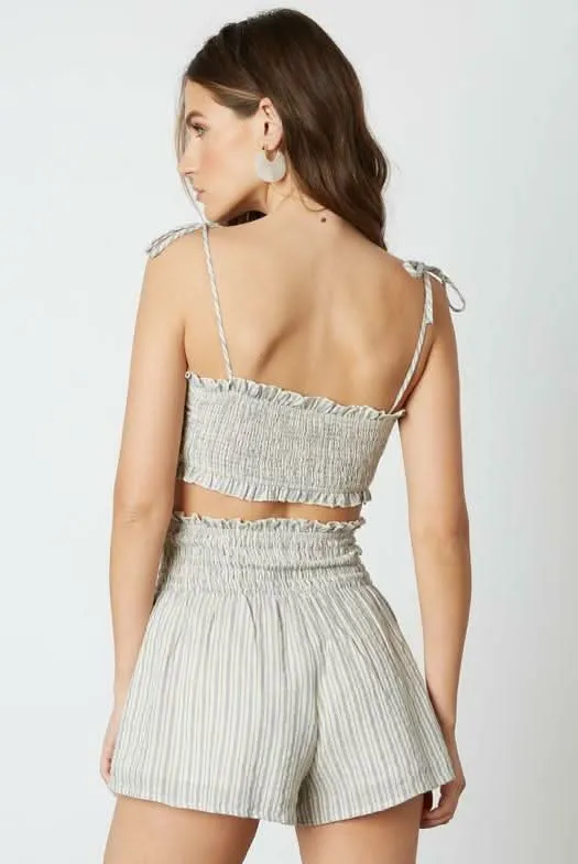 Sun Kissed Blue Chambray Striped Two-Piece Romper sold by Boho Pink product image thumbnail 2