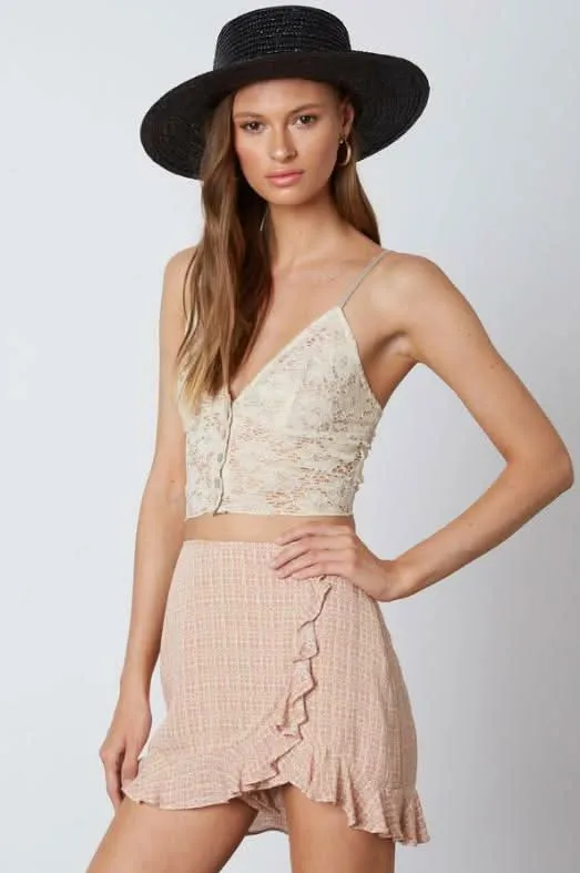 Vera Blush Sand Print Ruffled Skort sold by Boho Pink product image thumbnail 2