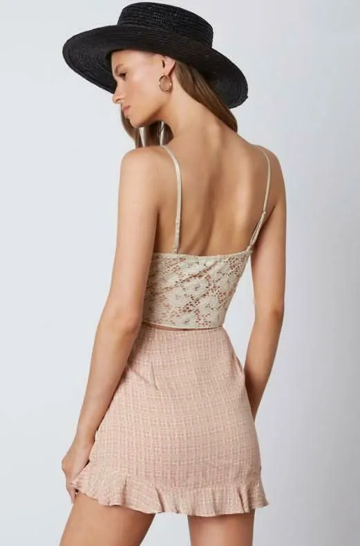 Vera Blush Sand Print Ruffled Skort sold by Boho Pink product image thumbnail 4