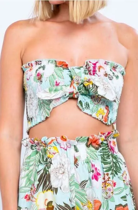 Hit The Beach White Tropical Print Two-Piece Set sold by Boho Pink product image thumbnail 5