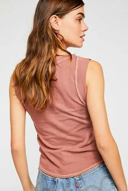 Free People We The Free Go To Dusty Pink Tank Top sold by Boho Pink product image thumbnail 2
