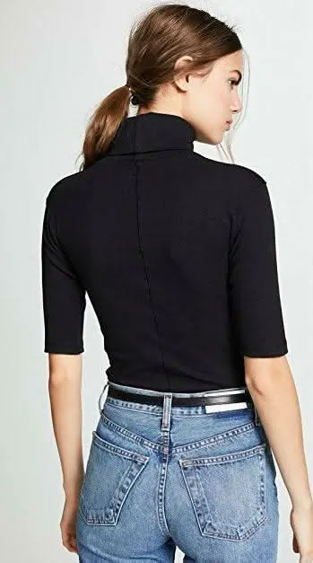 Free People Sunshine Black Turtleneck Tee sold by Boho Pink product image thumbnail 4