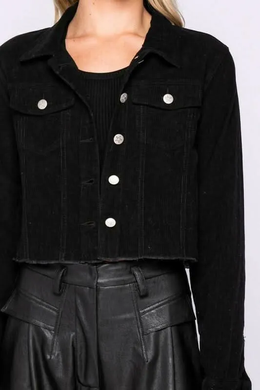 Jane Black Corduroy Cropped Jacket sold by Boho Pink product image thumbnail 2