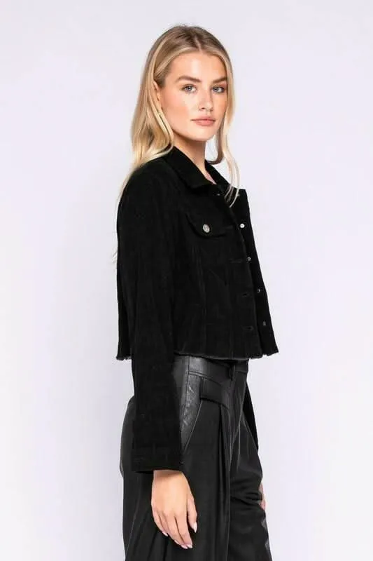 Jane Black Corduroy Cropped Jacket sold by Boho Pink product image thumbnail 5
