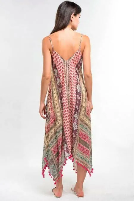Sun Kissed Pink Paisley Print Maxi Dress sold by Boho Pink product image thumbnail 4