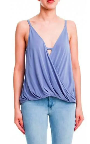 Endless Possibilities Blue Surplice Wrap Cami Top sold by Boho Pink