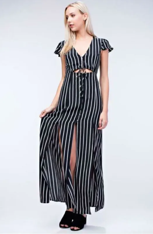Sand Key Striped Maxi Dress sold by Boho Pink