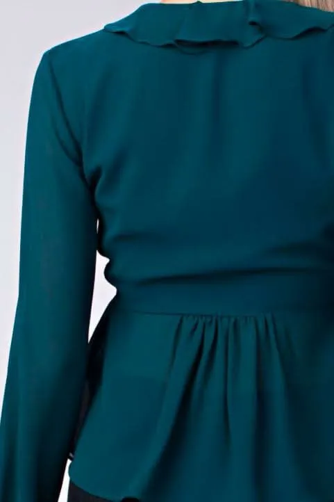 Cierra Green Ruffle Top sold by Boho Pink product image thumbnail 4