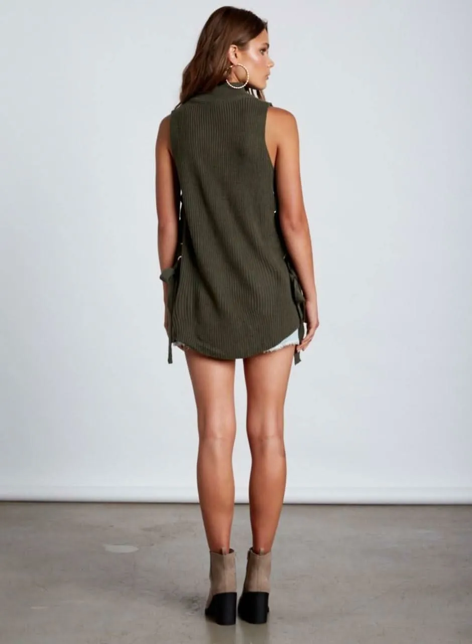 Lively Olive Choker Sweater sold by Boho Pink product image thumbnail 3