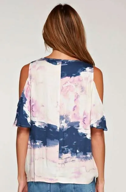 Dream On Pink & Blue Tie-Dye Top sold by Boho Pink product image thumbnail 3