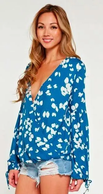 Pieris Butterfly Ocean Blue Top sold by Boho Pink