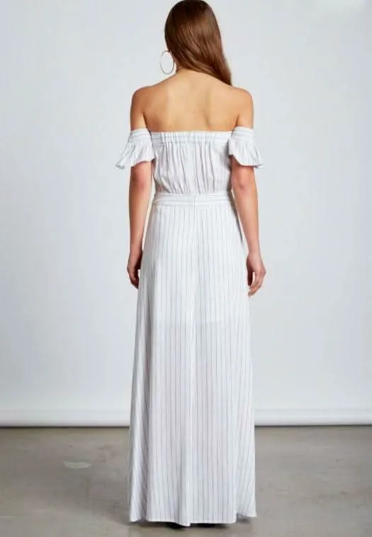 Malibu White Stripe Maxi Dress sold by Boho Pink product image thumbnail 4