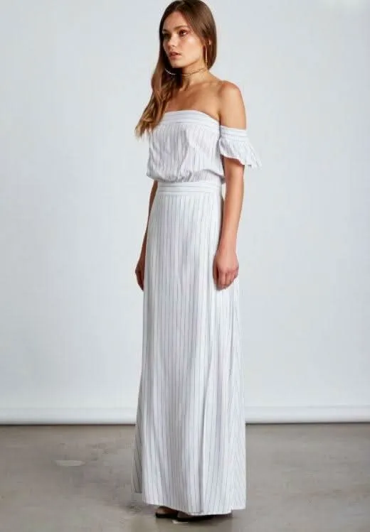 Malibu White Stripe Maxi Dress sold by Boho Pink product image thumbnail 2