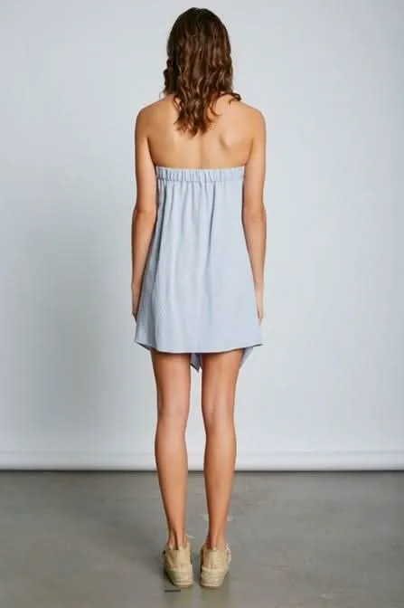 Ciara Chambray Strapless Coverup Dress sold by Boho Pink product image thumbnail 4