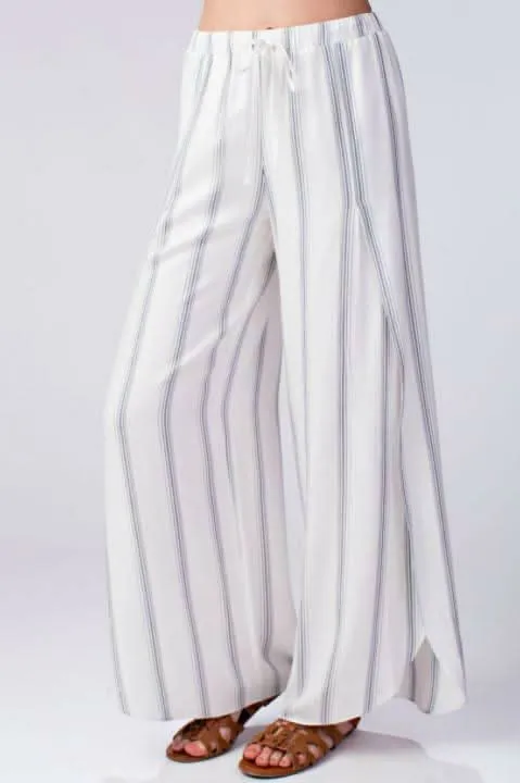 Amelia White Striped Drawstring Pants sold by Boho Pink product image thumbnail 2