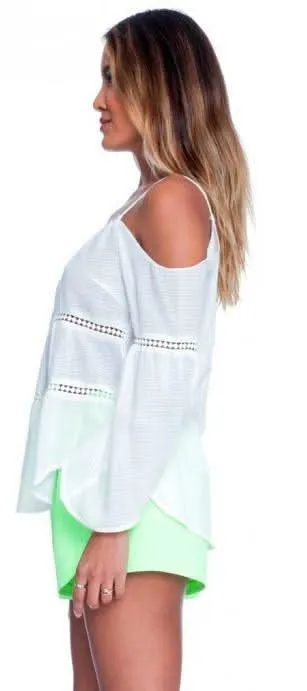 Lush Follow The Leader Off White Cold-Shoulder Top sold by Boho Pink product image thumbnail 3